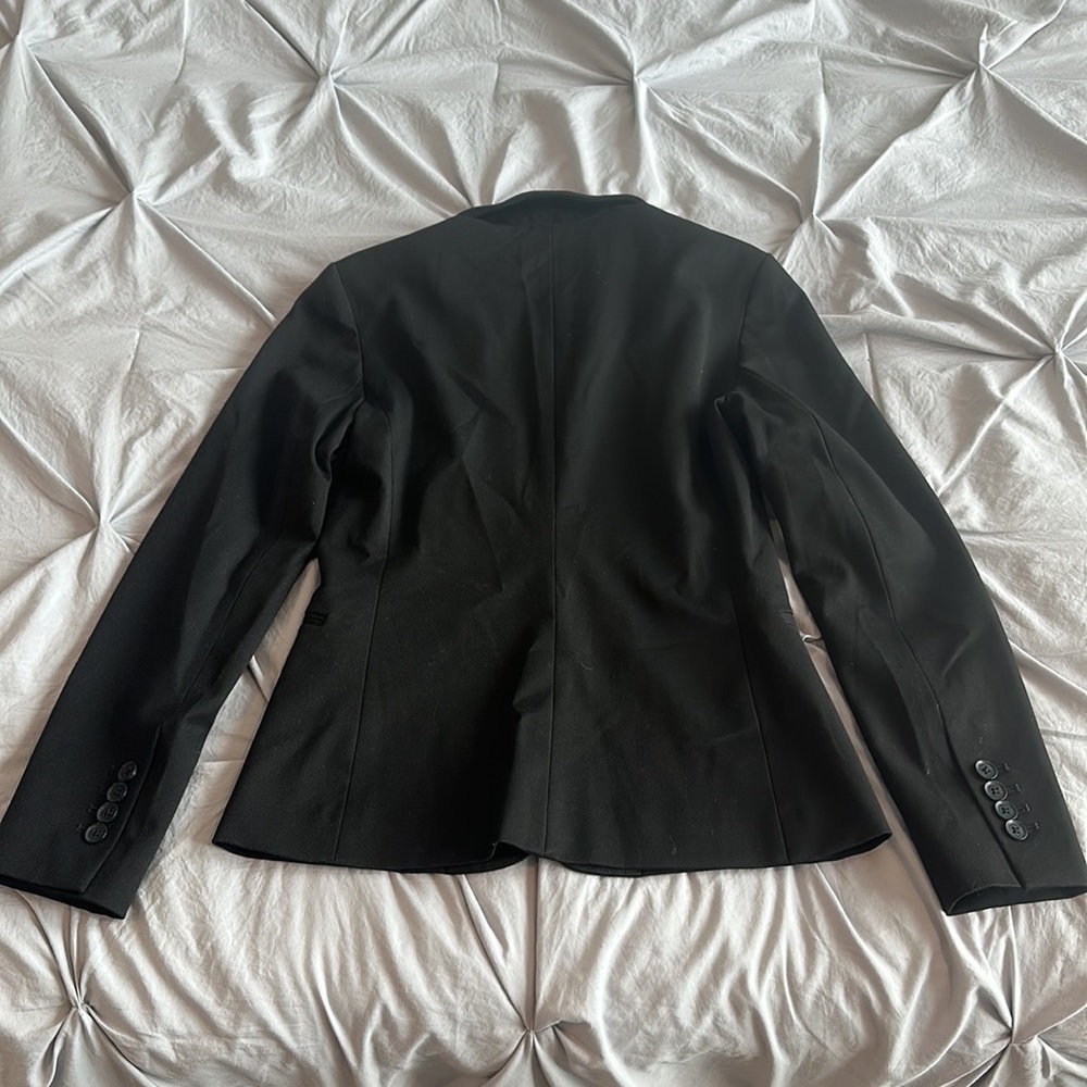 Express One Button Black Stretch Blazer Size 4 - image 4